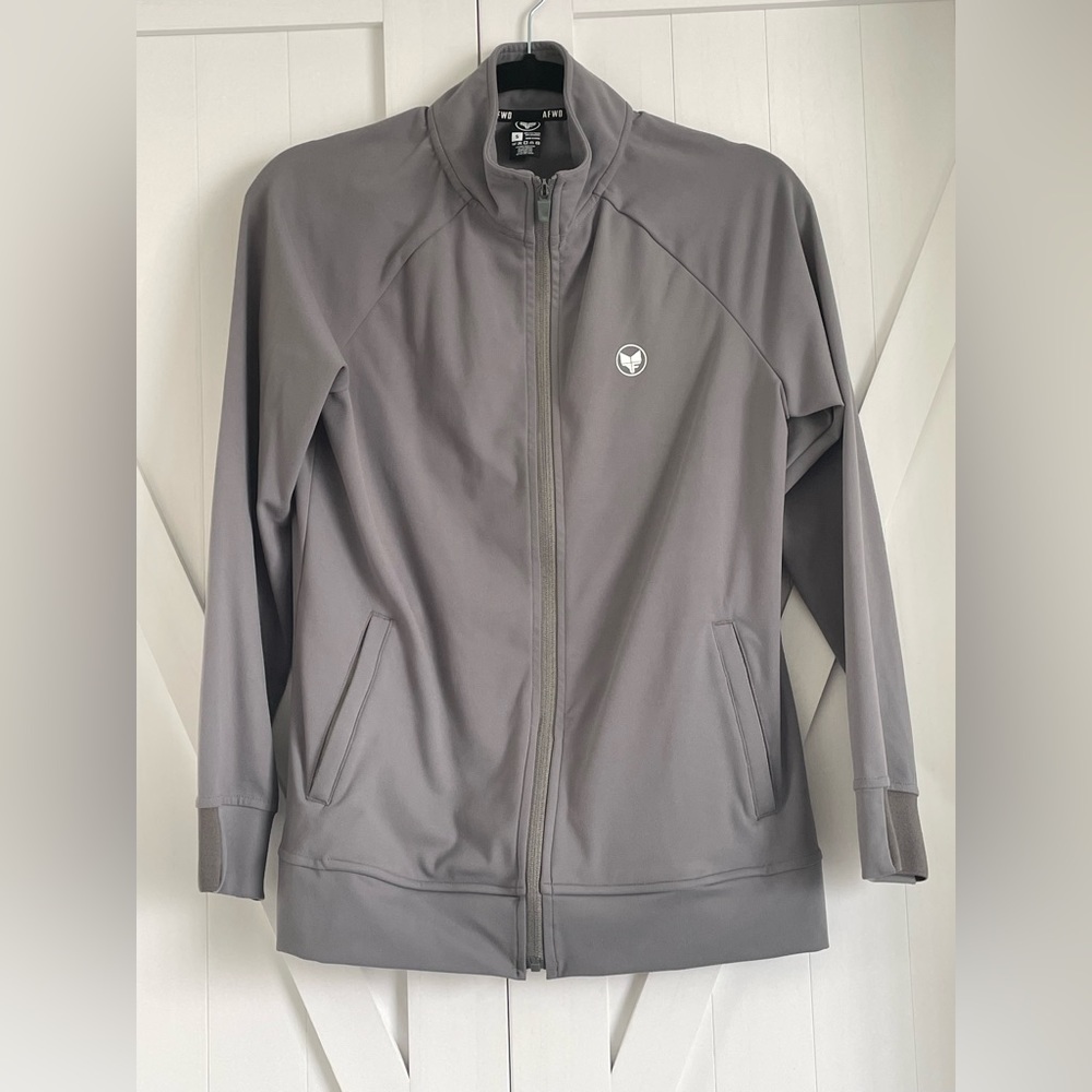 Alpha Forward Flex Zip London Fog gray jacket size small